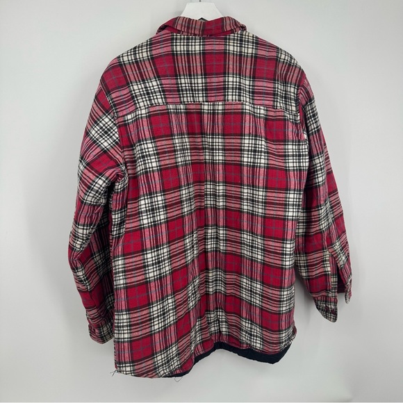 Ozark Trail Red Plaid Shacket Size XL Fall Cozy Lumber Jack Look Oversized - Picture 5 of 7